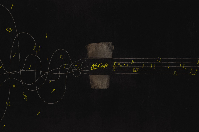 DDB平面創(chuàng)意廣告賞析：?jiǎn)拘涯愕拇竽X只需一杯McCafé-上海廣告設(shè)計(jì)公司