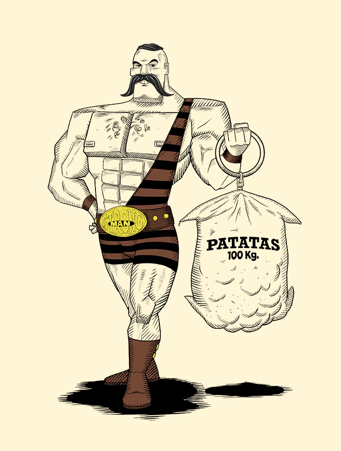 Rubio 薯片包裝插畫設(shè)計(jì)-創(chuàng)意鉛筆素描人物風(fēng)格系列