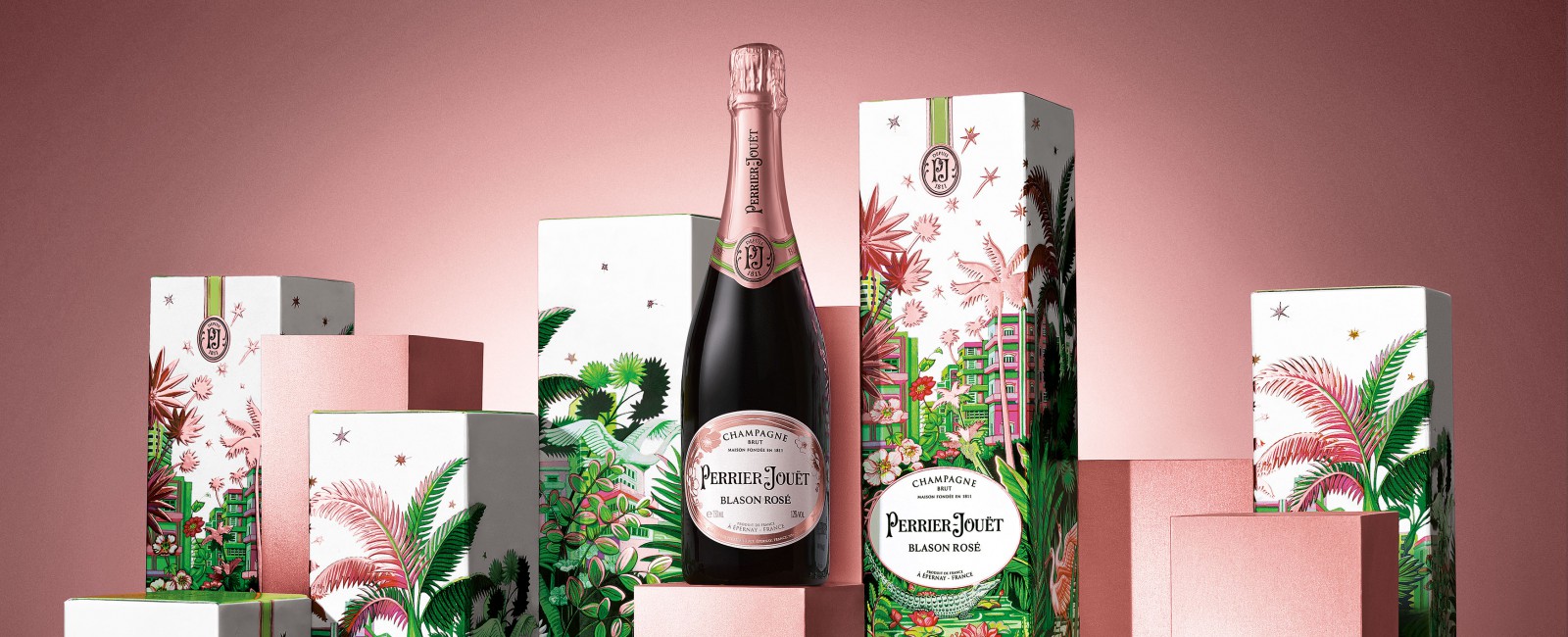 情人節(jié)禮盒 PERRIER-JOU?T玫瑰香檳包裝設(shè)計(jì),熱帶雨林植物插畫(huà)設(shè)計(jì) 情人節(jié)禮盒 PERRIER-JOU?T玫瑰香檳包裝設(shè)計(jì),熱帶雨林植物插畫(huà)設(shè)計(jì)