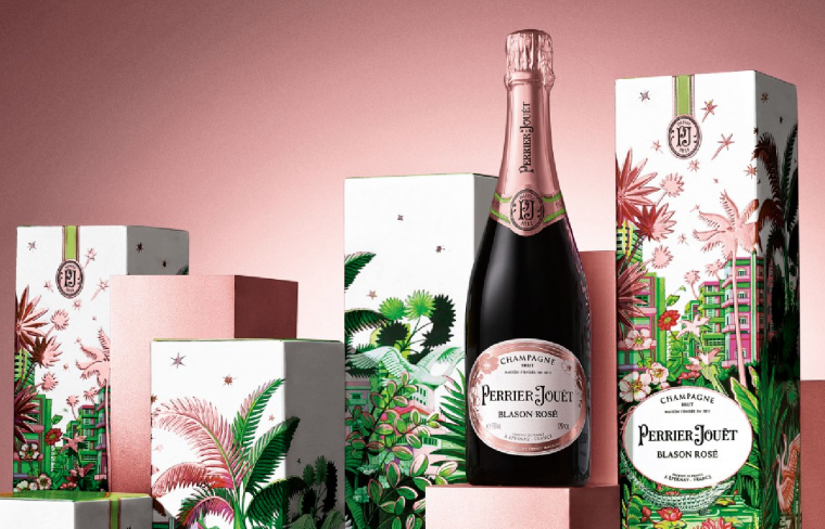 情人節(jié)禮盒 PERRIER-JOU?T玫瑰香檳包裝設(shè)計(jì),熱帶雨林植物插畫(huà)設(shè)計(jì) 情人節(jié)禮盒 PERRIER-JOU?T玫瑰香檳包裝設(shè)計(jì),熱帶雨林植物插畫(huà)設(shè)計(jì)