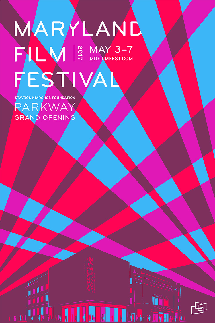 MdFF馬里蘭電影節(jié)新標識logo設計VI設計-疊加色塊