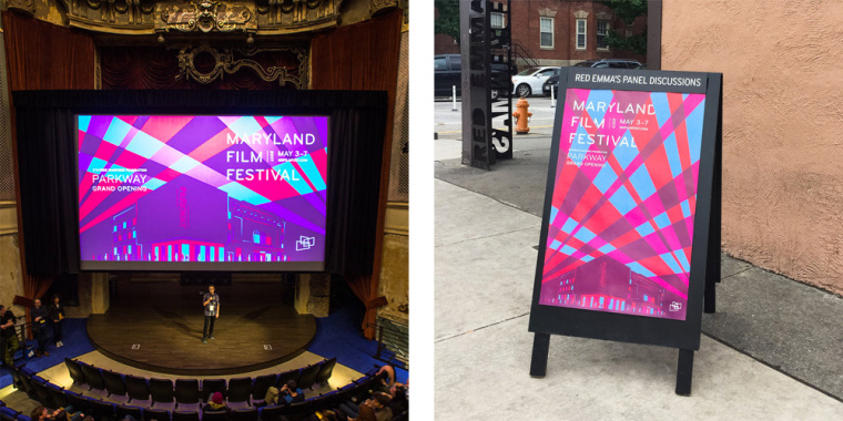 MdFF馬里蘭電影節(jié)新標識logo設計VI設計-疊加色塊