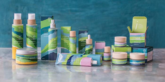 PLASINIA化妝品品牌形象VI設(shè)計(jì)包裝設(shè)計(jì)，傳達(dá)全天然產(chǎn)品系列