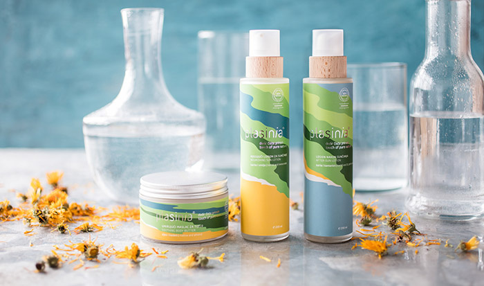 PLASINIA化妝品品牌形象VI設(shè)計包裝設(shè)計，傳達(dá)全天然產(chǎn)品系列