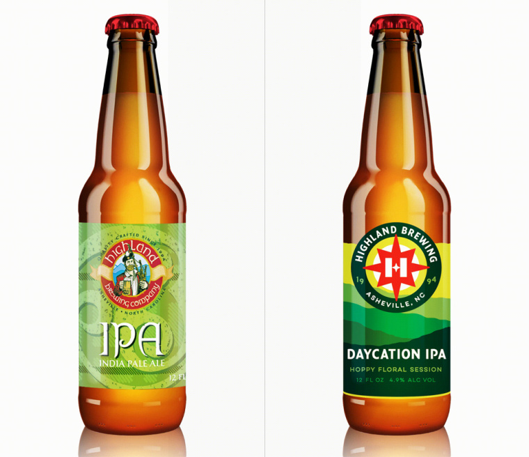 Highland Brewing啤酒包裝設計標志設計,字母“H”與指南針巧妙的融合 Highland Brewing啤酒包裝設計標志設計,字母“H”與指南針巧妙的融合