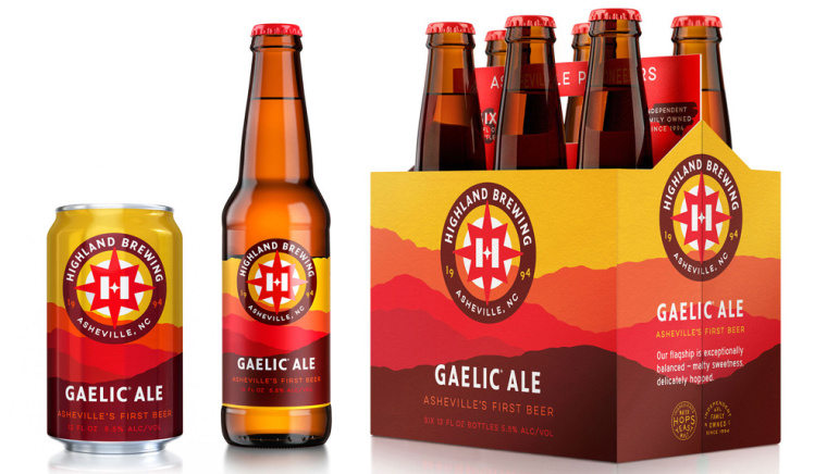 Highland Brewing啤酒包裝設計標志設計,字母“H”與指南針巧妙的融合 Highland Brewing啤酒包裝設計標志設計,字母“H”與指南針巧妙的融合