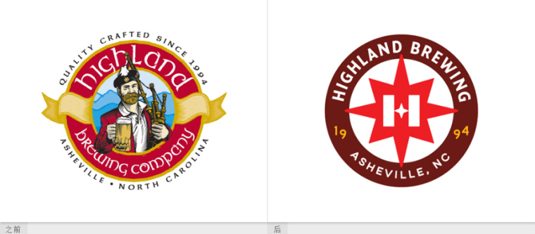 Highland Brewing啤酒包裝設計標志設計,字母“H”與指南針巧妙的融合 Highland Brewing啤酒包裝設計標志設計,字母“H”與指南針巧妙的融合