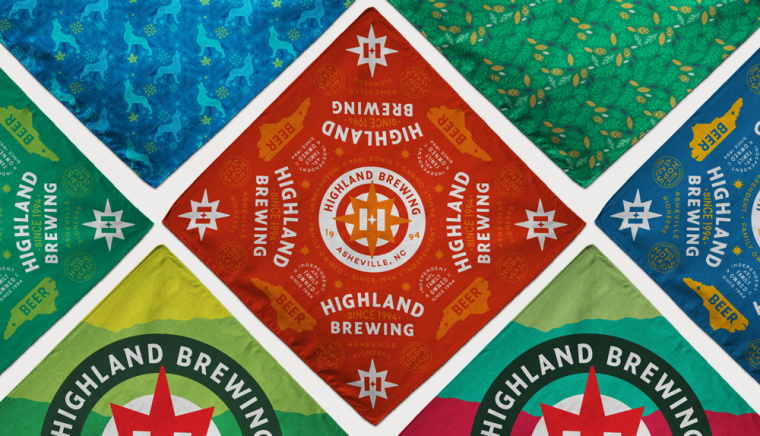 Highland Brewing啤酒包裝設計標志設計,字母“H”與指南針巧妙的融合 Highland Brewing啤酒包裝設計標志設計,字母“H”與指南針巧妙的融合