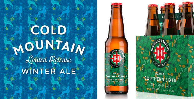 Highland Brewing啤酒包裝設計標志設計,字母“H”與指南針巧妙的融合 Highland Brewing啤酒包裝設計標志設計,字母“H”與指南針巧妙的融合