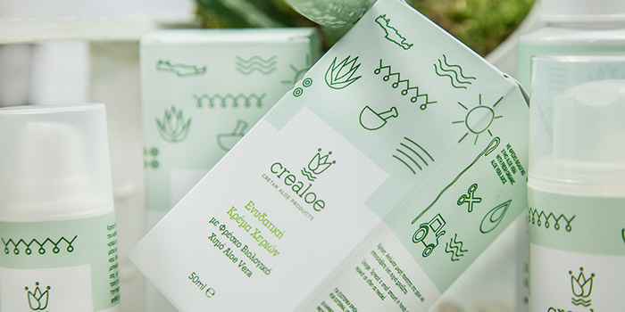 Cretan蘆薈美容產(chǎn)品包裝設(shè)計，“象形文字”風(fēng)格傳達(dá)天然高端有機感