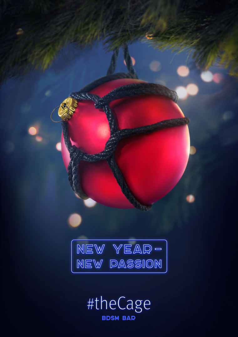 “新年，新激情” the Cage酒吧平面創(chuàng)意廣告海報策劃設(shè)計-玩具