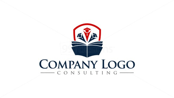 學(xué)習(xí)與書籍結(jié)合的教育logo設(shè)計-上海標(biāo)志設(shè)計公司欣賞