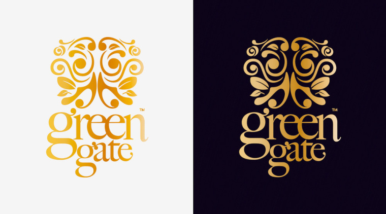 Green Gate護(hù)膚品牌標(biāo)志設(shè)計(jì)包裝設(shè)計(jì)，縷縷金箔增添優(yōu)雅的健康精髓