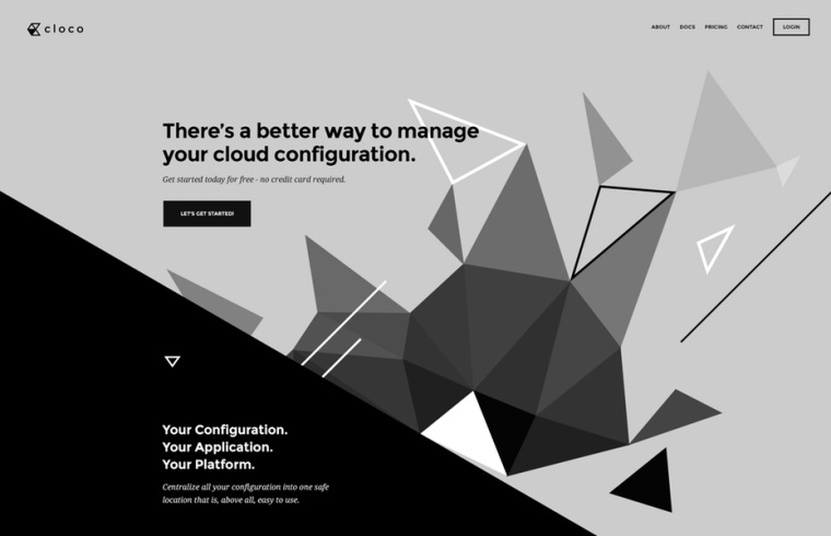 灰色和黑色的網頁設計