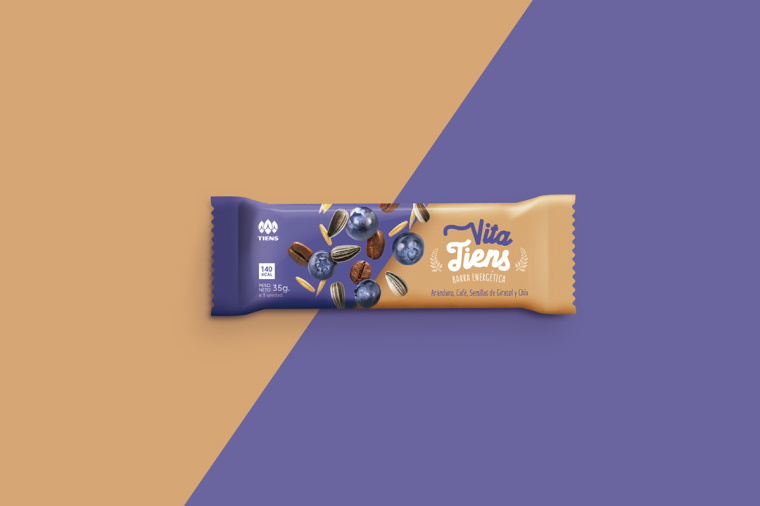 Vita Tiens 能量棒包裝設計，爆炸能量和活力主題設計