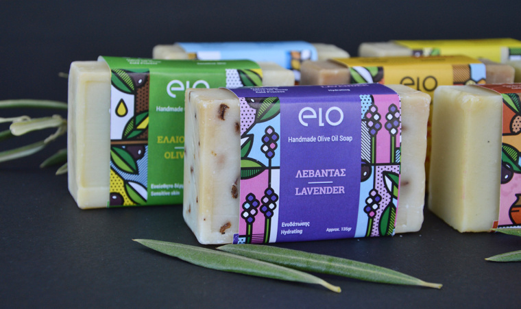 Elo 天然手工肥皂品牌波譜幾何藝術(shù)風(fēng)格包裝設(shè)計(jì)