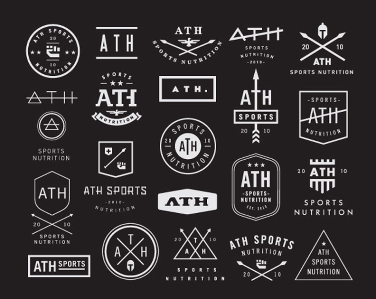 ATH運(yùn)動(dòng)營養(yǎng)概念logo設(shè)計(jì)-上海logo設(shè)計(jì)公司健康保健營養(yǎng)logo靈感