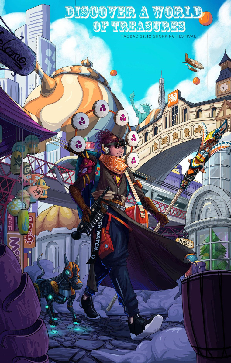 淘寶二次元風(fēng)格系列平面廣告創(chuàng)意設(shè)計(jì)“探索寶藏世界”