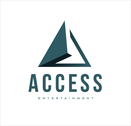 Access 娛樂媒體投資公司品牌形象設(shè)計-立體陰影設(shè)計手法logo設(shè)計