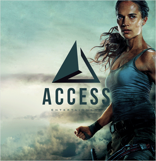 Access 娛樂媒體投資公司品牌形象設(shè)計-立體陰影設(shè)計手法logo設(shè)計