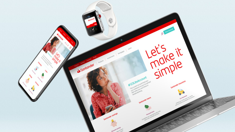 煽動火焰，Santande桑坦德銀行新logo設(shè)計(jì)品牌形象vi設(shè)計(jì)