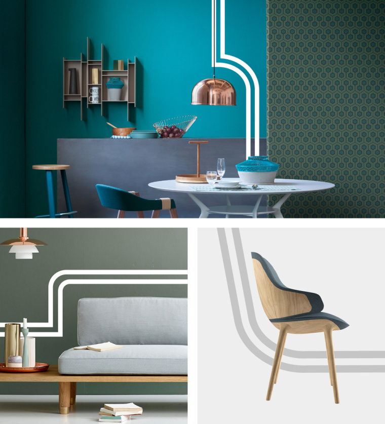 Alinéa法國家具裝飾公司商場標識logo設計與vi形象設計-家具賣場墻面效果