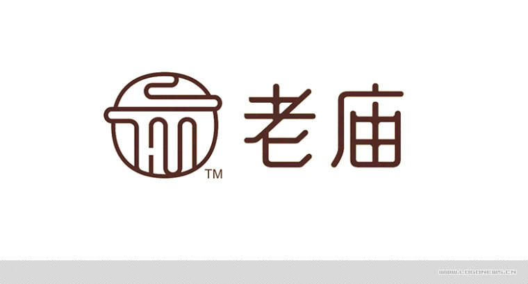 老廟黃金首飾新logo設計,外圓內方的中式韻味logo設計 老廟黃金首飾新logo設計,外圓內方的中式韻味logo設計