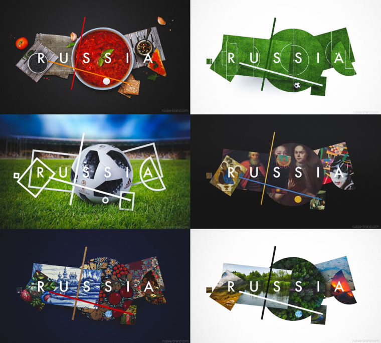 俄羅斯國家旅游品牌logo設(shè)計(jì)品牌VI形象設(shè)計(jì)，幾何俄羅斯地圖logo設(shè)計(jì)