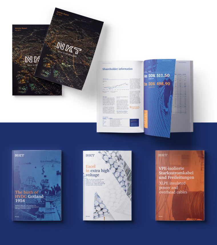 NKT 電線電纜企業(yè)品牌形象設(shè)計(jì)標(biāo)志設(shè)計(jì)VI設(shè)計(jì)，線條連接工業(yè)設(shè)計(jì)風(fēng)格