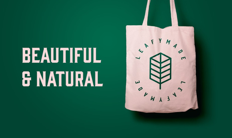 Leafymade有機農(nóng)業(yè)公司“一片樹葉”創(chuàng)意logo設(shè)計，源自自然美麗的設(shè)計