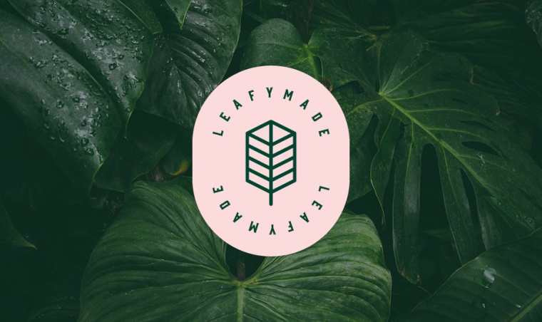 Leafymade有機農(nóng)業(yè)公司“一片樹葉”創(chuàng)意logo設(shè)計，源自自然美麗的設(shè)計