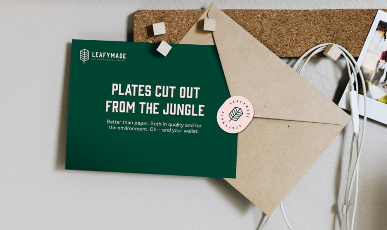 Leafymade有機農(nóng)業(yè)公司“一片樹葉”創(chuàng)意logo設(shè)計，源自自然美麗的設(shè)計