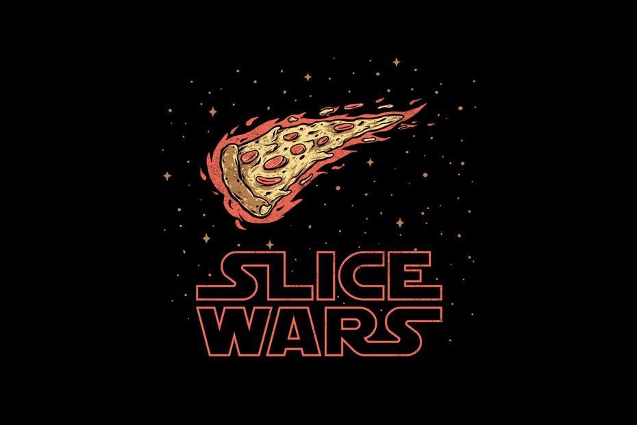 Slice Wars 餐廳餐飲彗星logo設(shè)計-上海尚略logo設(shè)計公司欣賞