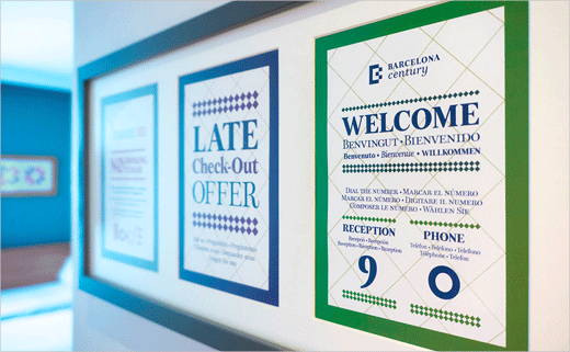 巴塞羅那世紀(jì)酒店logo設(shè)計(jì)品牌VI形象設(shè)計(jì)，幾何方形風(fēng)格