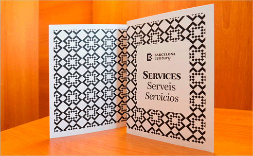 巴塞羅那世紀(jì)酒店logo設(shè)計(jì)品牌VI形象設(shè)計(jì)，幾何方形風(fēng)格