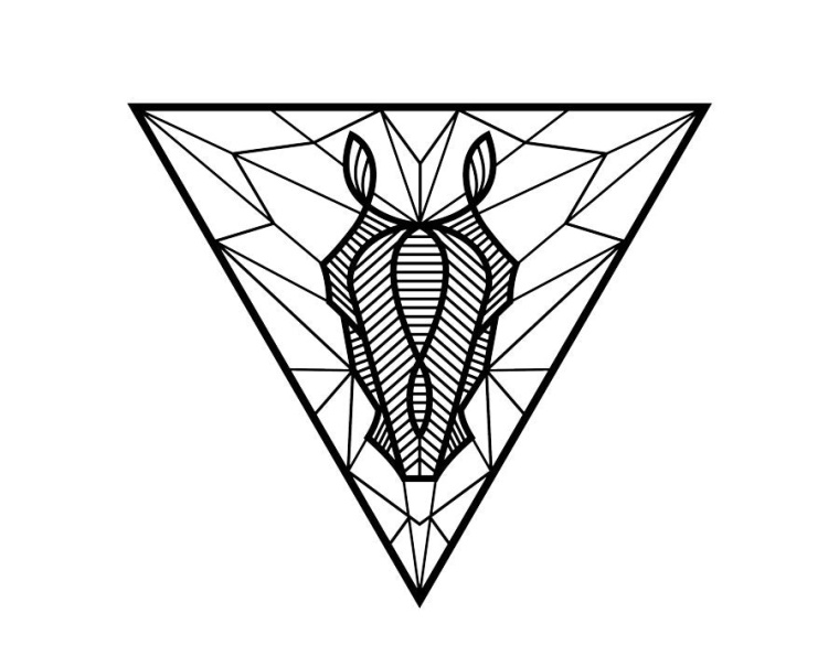 ROB馬紋身幾何紀(jì)念標(biāo)志設(shè)計(jì)