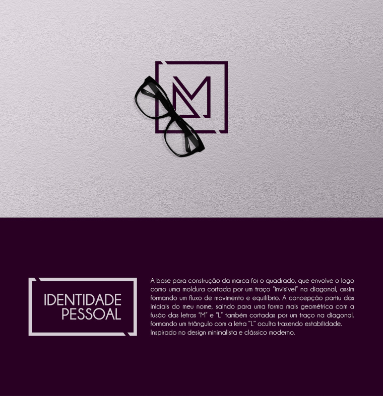 Michele Lopes個人品牌形象VI設(shè)計(jì)logo設(shè)計(jì)，極簡與現(xiàn)代主義融合的對角線切割創(chuàng)意