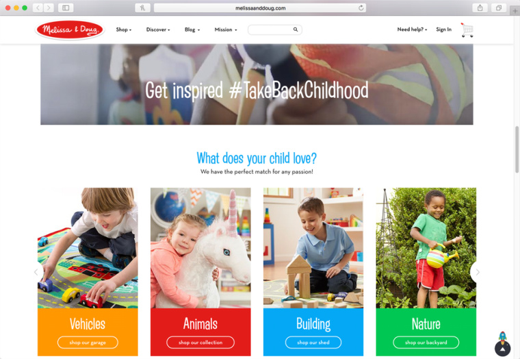 多彩顏色-Melissa和Doug梅麗莎和道格兒童玩具公司網(wǎng)站設(shè)計