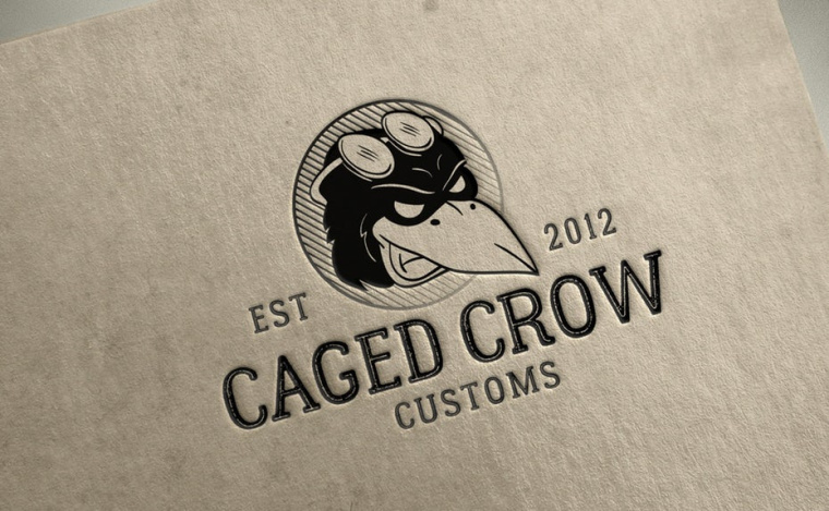 顯示烏鴉字符的吉祥物標志設(shè)計