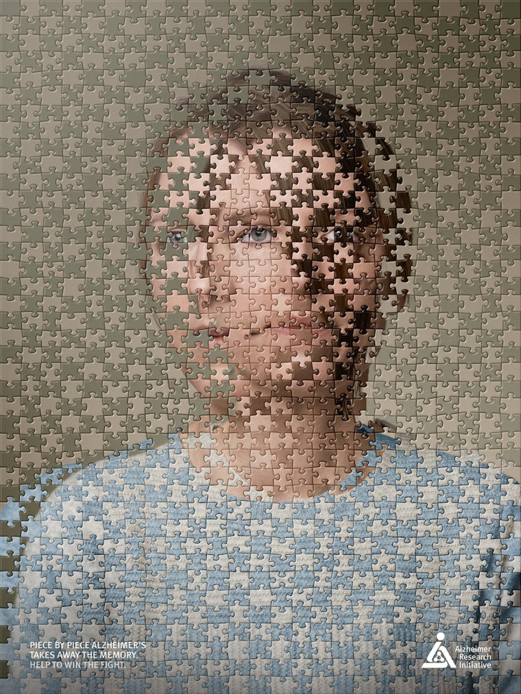 阿爾茨海默氏癥公益創(chuàng)意平面廣告設(shè)計(jì)“記住我”