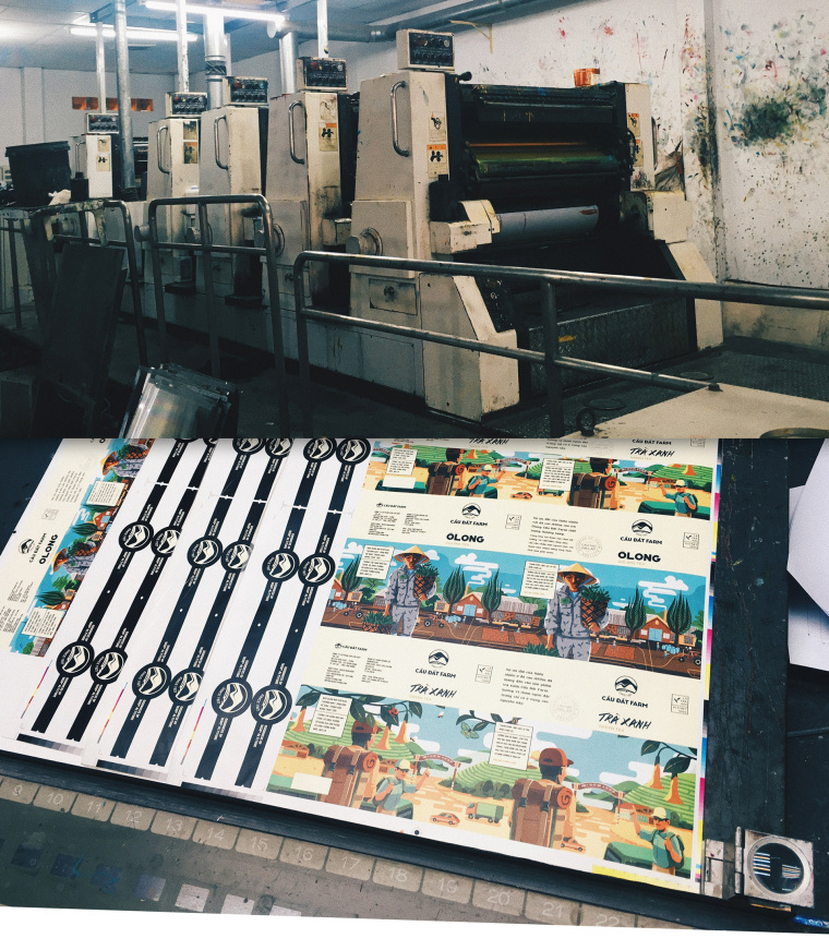 Cau Dat農(nóng)場插畫式包裝設(shè)計-印刷