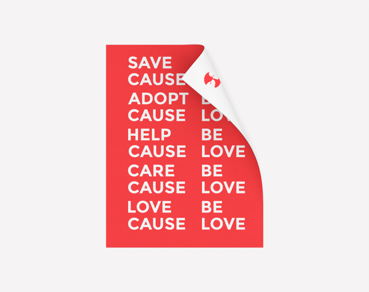 公益機(jī)構(gòu)Give Hope to a Dog品牌形象VI設(shè)計(jì)logo設(shè)計(jì)-孩子與狗的負(fù)空間設(shè)計(jì)