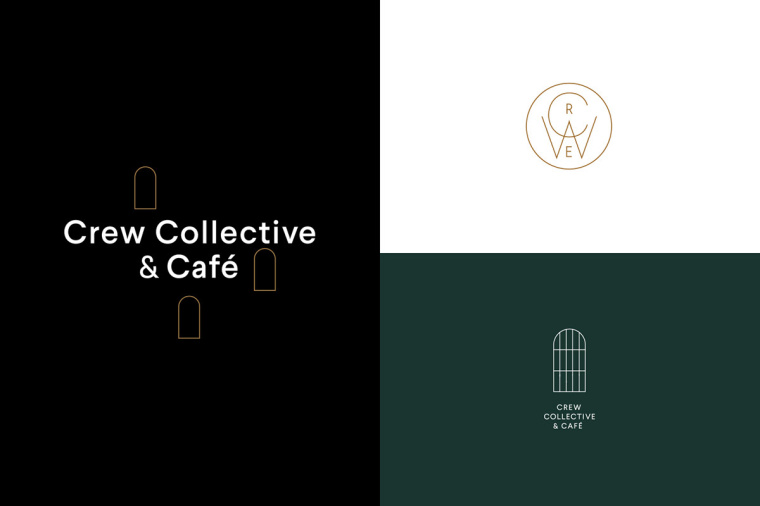 Crew Collective＆cafe品牌形象VI設(shè)計(jì)logo設(shè)計(jì)，現(xiàn)代美學(xué)與傳統(tǒng)設(shè)計(jì)元素相結(jié)合