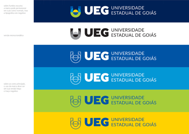 UEG戈亞斯州州立大學(xué)學(xué)校VI設(shè)計(jì)-logo背景色應(yīng)用規(guī)范