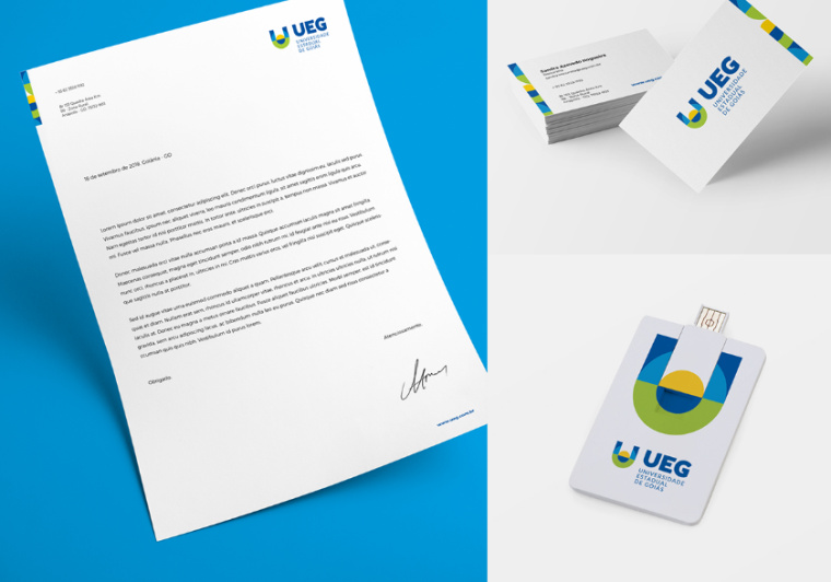 UEG戈亞斯州州立大學(xué)學(xué)校VI設(shè)計(jì)視覺識(shí)別形象設(shè)計(jì)-幾何字母u+圓形矩形設(shè)計(jì)