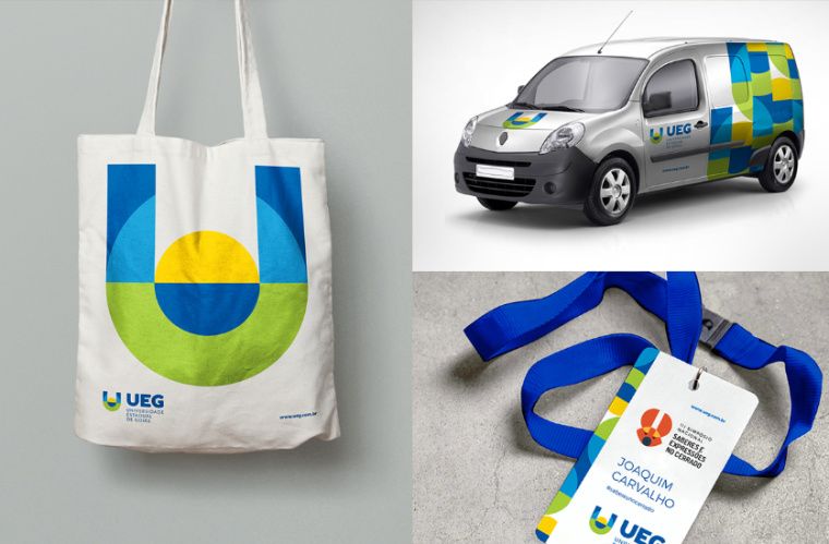 UEG戈亞斯州州立大學(xué)學(xué)校VI設(shè)計(jì)視覺識(shí)別形象設(shè)計(jì)-幾何字母u+圓形矩形設(shè)計(jì)