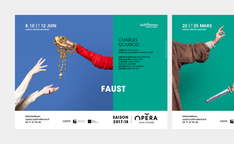 圣埃蒂安歌劇院2017-18季宣傳海報(bào)設(shè)計(jì)與畫冊(cè)設(shè)計(jì) “共同的情感”