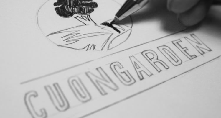 Cuongarden花園logo設(shè)計(jì)草圖-上海logo設(shè)計(jì)公司