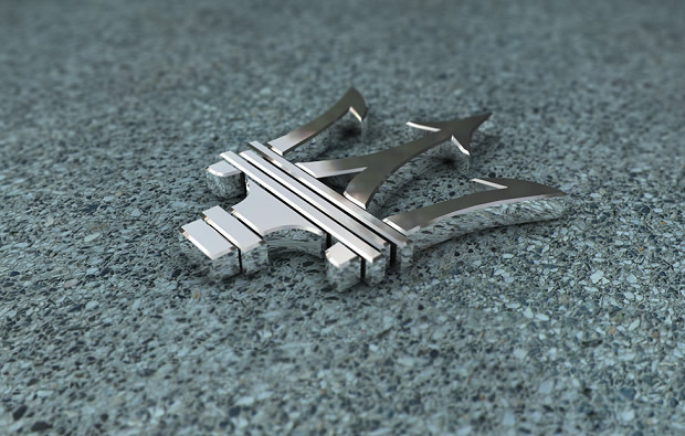 瑪薩拉蒂3D立體logo設(shè)計