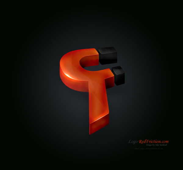 RedFricion 3D立體 logo設(shè)計